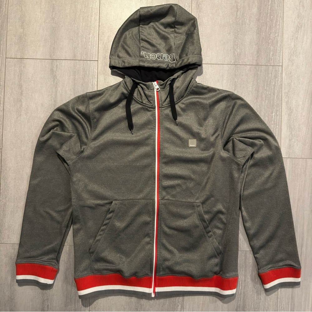 Bench Zip-up Hoodie - Men's Extra-Large (XL) - Grey/Orange